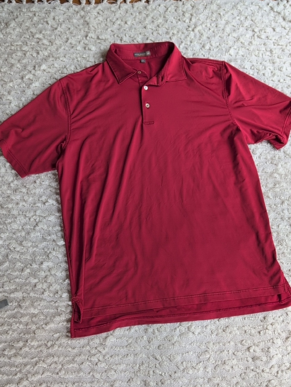 Peter Millar Summer Comfort XL Men's Red Performance Golf Polo